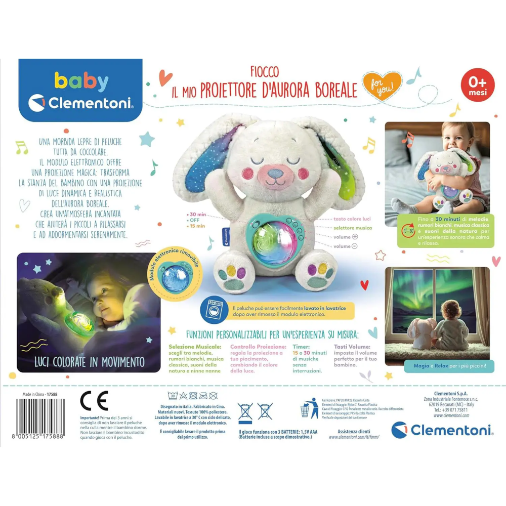 Clementoni Baby Fiocco Il Mio Proiettore D'Aurora Boreale