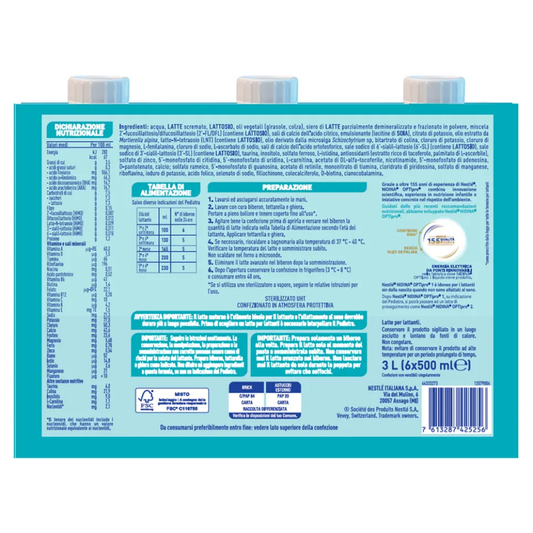 Nestlé Nidina Optipro 1 Latte Liquido Per Lattanti 6x500 ml