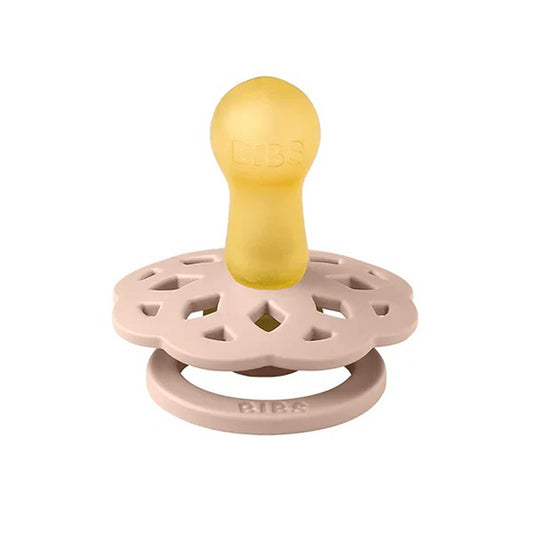 Bibs Boheme Set 2 Ciucci Tettarella Tonda In Lattice Di Gomma Naturale Pesca E Woodchuck 0-6 Mesi