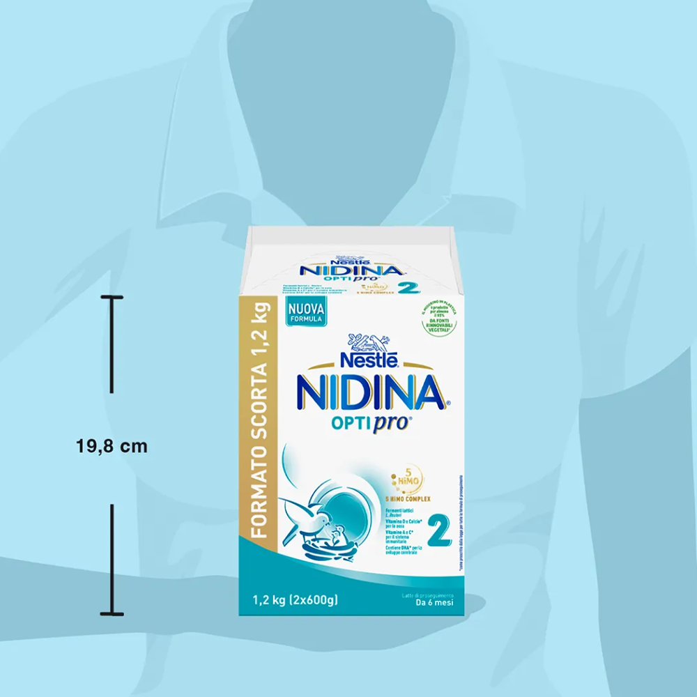 Nestlé Nidina Optipro 2 Latte In Polvere Di Proseguimento 1200 gr