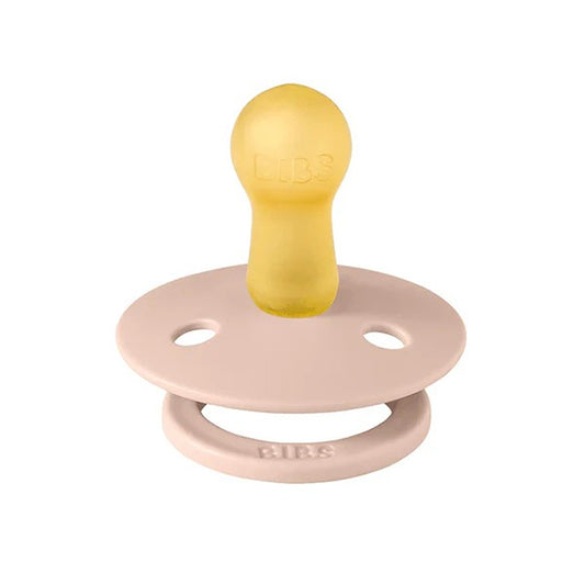 Bibs Liberty Set 2 Ciucci Tettarella Tonda In Lattice Di Gomma Naturale Mattone E Rosa 6-18 Mesi