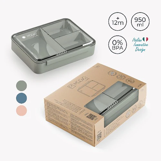 Nuvita KiddieKit Lunch Box Per Bambini 950 ml Sage Green