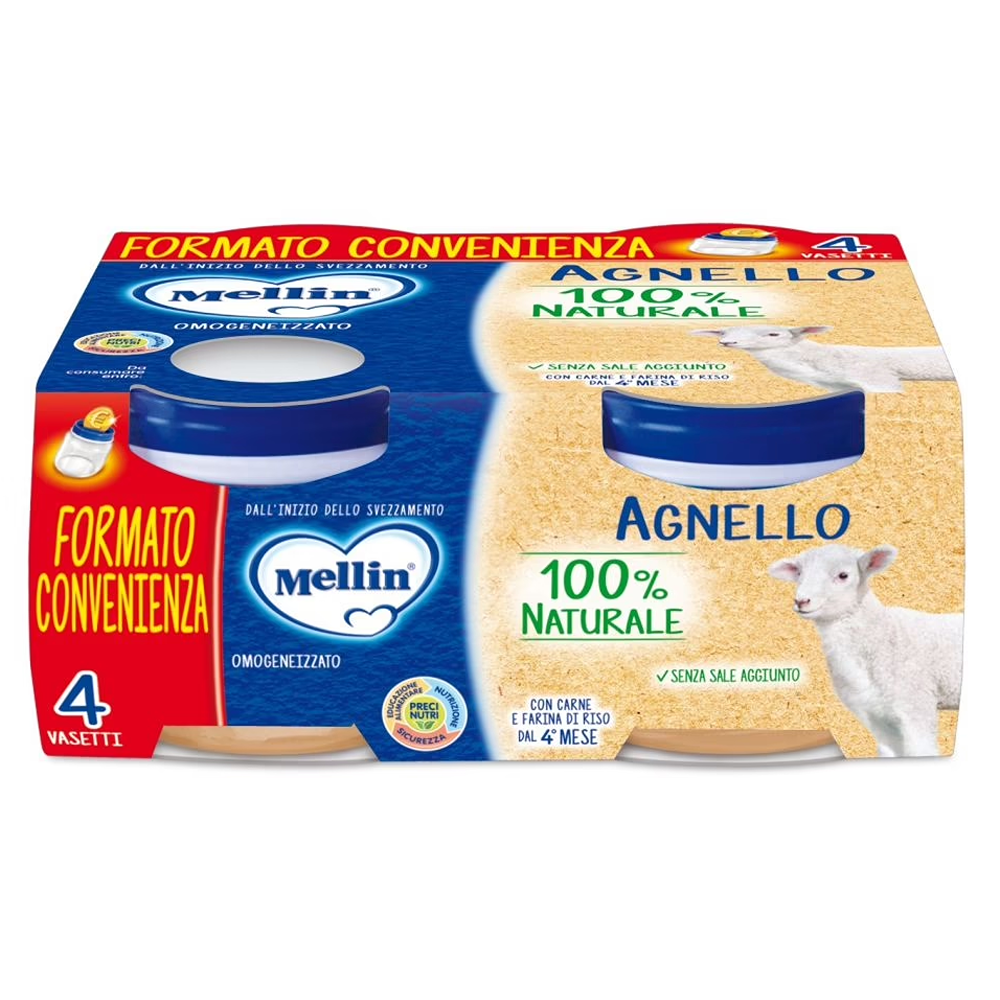 Mellin Omogeneizzato Agnello 4x80 gr