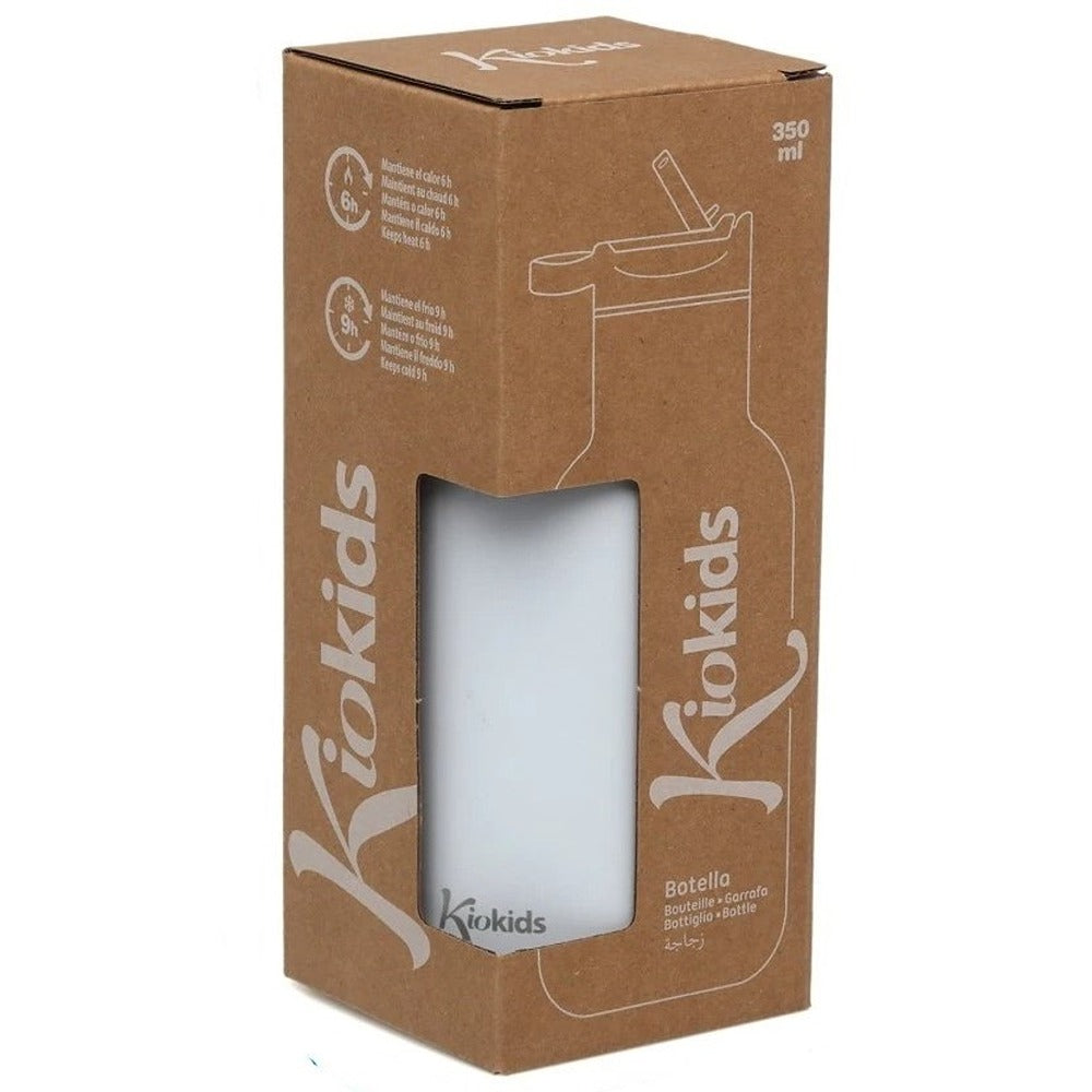 Kiokids Bottiglia In Acciaio Inox 350ml Grigia