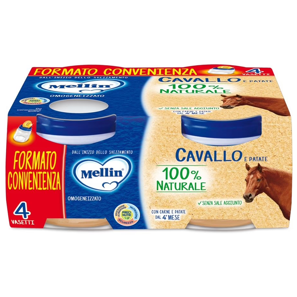 Mellin Omogeneizzato Cavallo Con Patate 4x80 gr