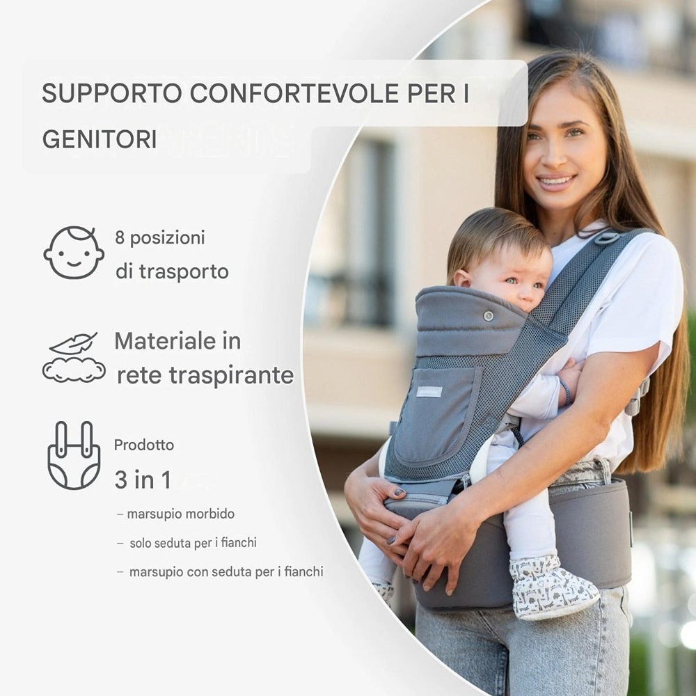 KikkaBoo Marsupio 3 In 1 Chloe Menta