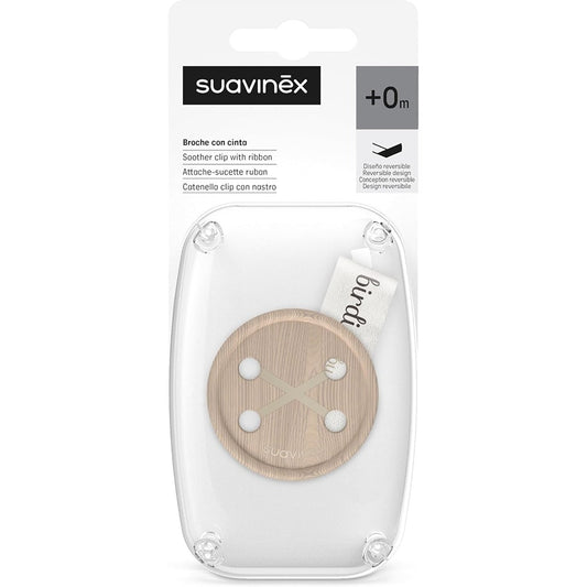 Suavinex Birdies Clip Portaciuccio In Tessuto Neutro