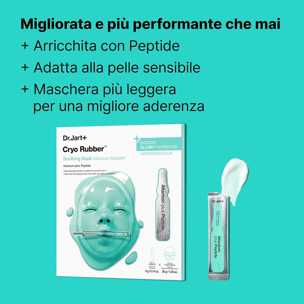 Dr.Jart+ Cryo Rubber Soothing Hydrogel Mask With Allantoin - Maschera Idrogel Lenitiva Con Allantoina