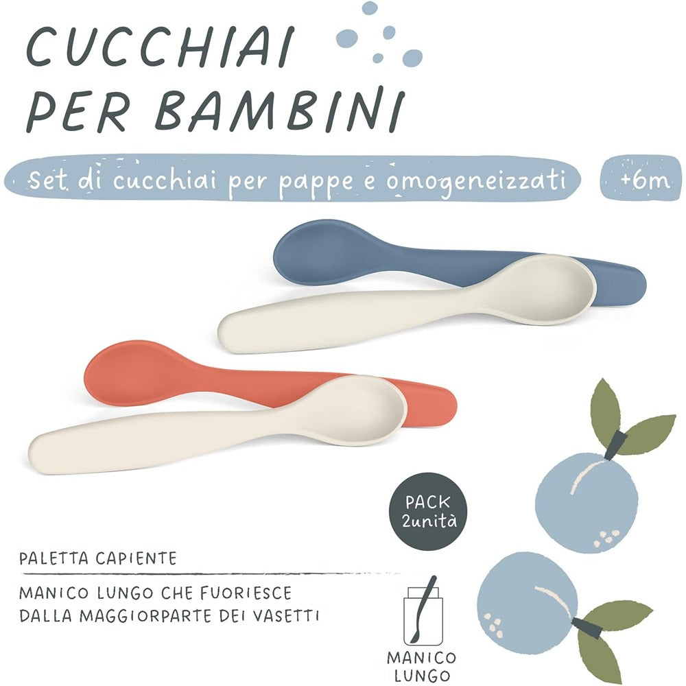 Suavinex Go Natural Set 2 Cucchiai Arancio 6+ Mesi