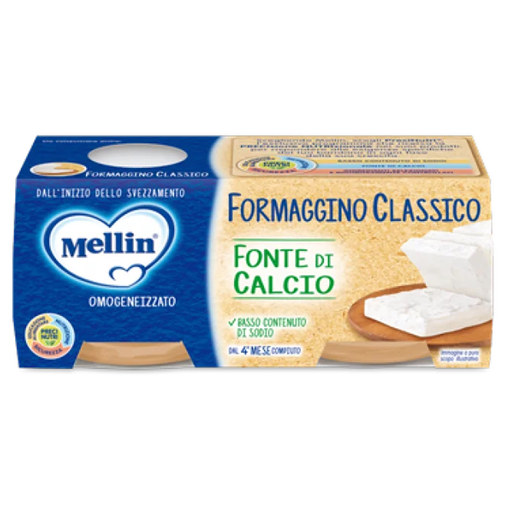 Mellin Omogeneizzato Formaggino Classico 2x80 gr