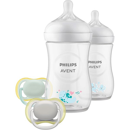 Philips Avent Natural Response Set Regalo Biberon Con Decorazioni Mare E Succhietti Ultra Air