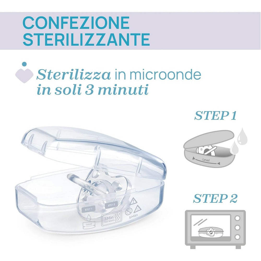 Chicco Gommotto Physioforma Soft Luxe In Silicone Azzurro 2-6 Mesi