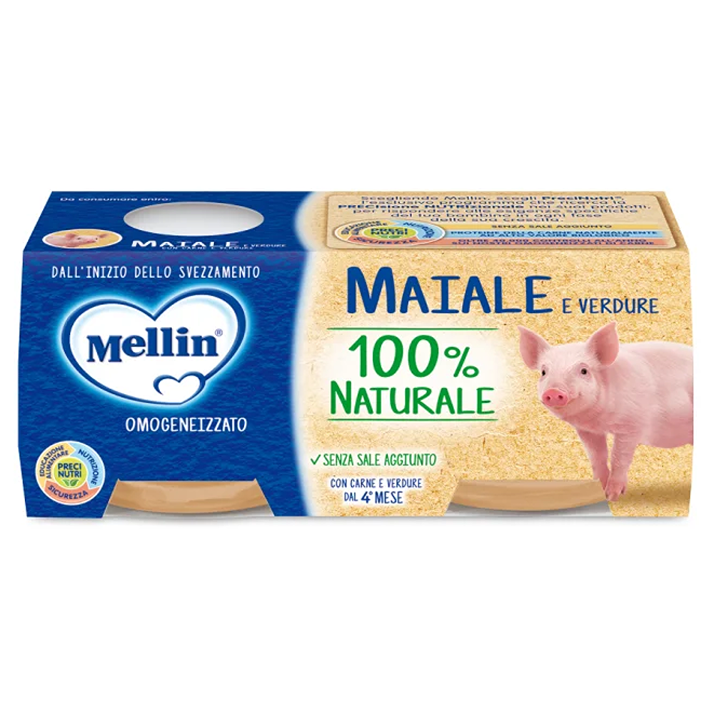 Mellin Omogeneizzato Maiale Con Verdure 2x80 gr