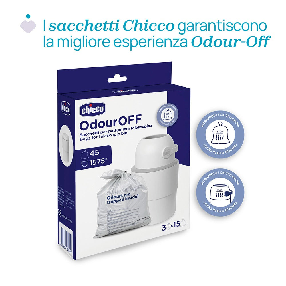 Chicco Mangiapannolini Telescopico Odour Off Bianco