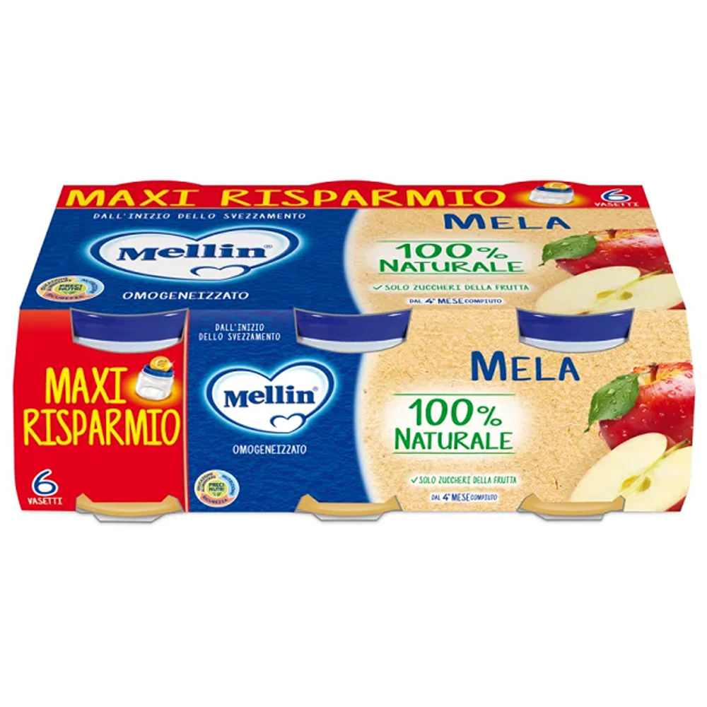 Mellin Omogeneizzato Frutta Mela 6x100 gr