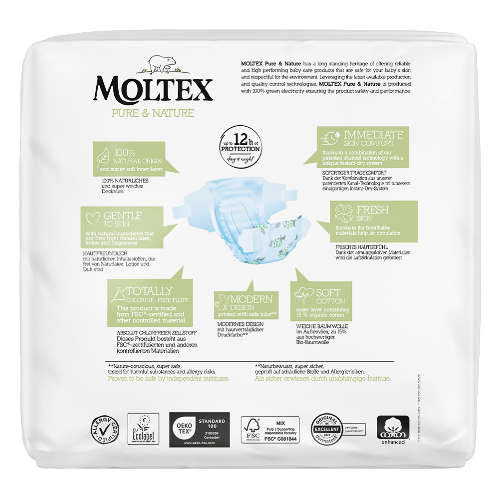 Moltex Pure & Nature Pannolini Eco 4 Maxi 7-14 kg 29 Pezzi