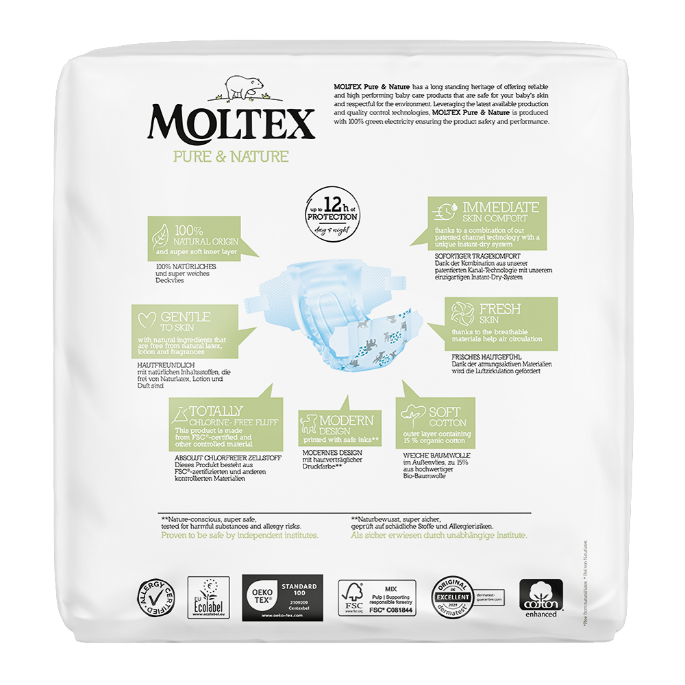 Moltex Pure & Nature Pannolini Eco 5 Junior 11-16 kg 25 Pezzi