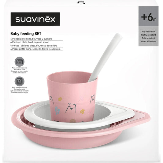 Suavinex My Family Set Svezzamento Rosa 6+ Mesi