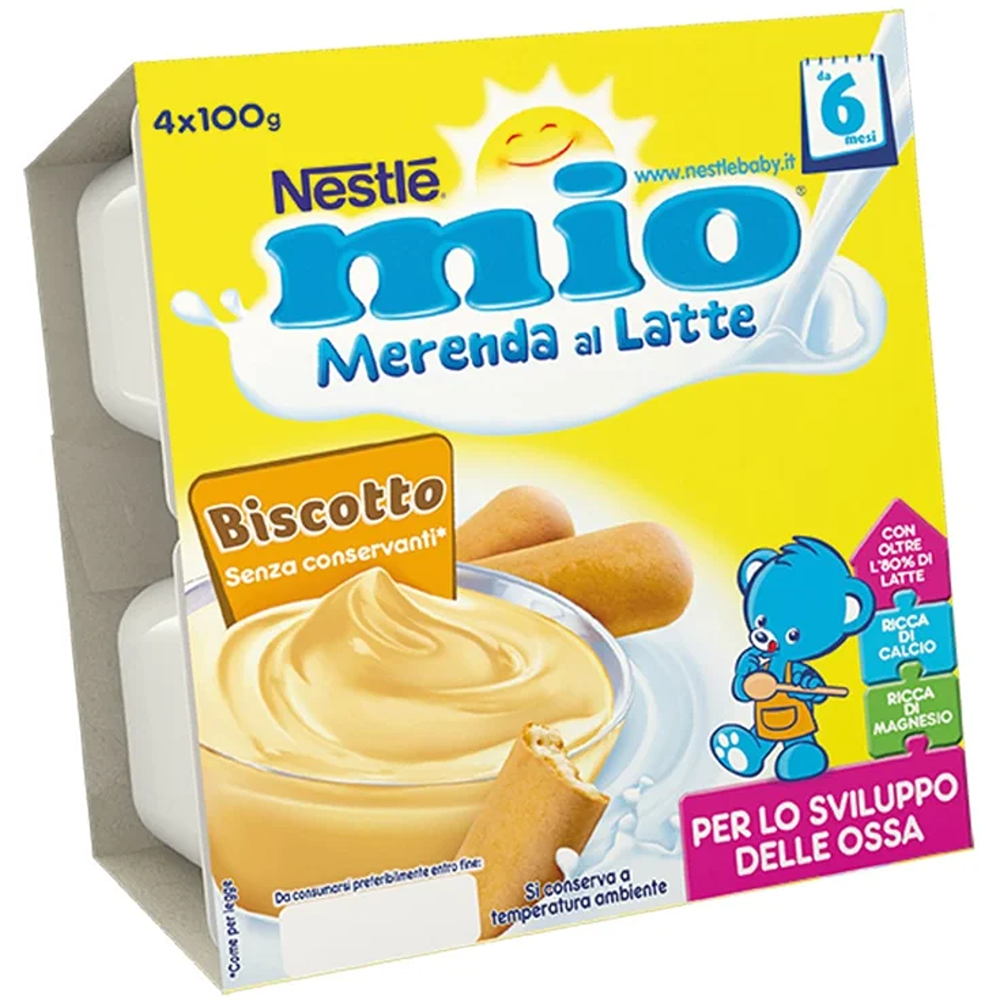 Nestlé Mio Merenda Al Latte Biscotto 4x100 gr