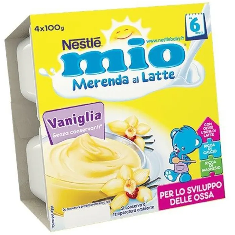 Nestlé Mio Merenda Al Latte Vaniglia 4x100 gr