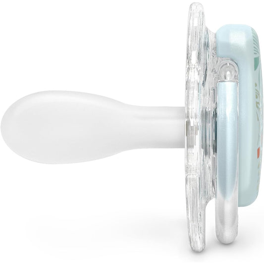 Suavinex Poetry Succhietto Tettarella Fisiologica Silicone SX Pro Azzurro 18+ Mesi