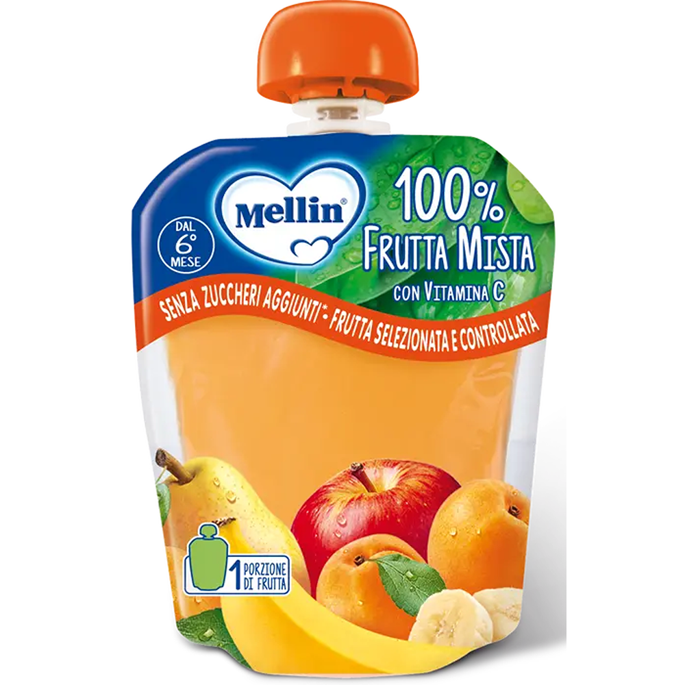 Mellin Pouch 100% Frutta Mista Con Vitamina C 90 gr