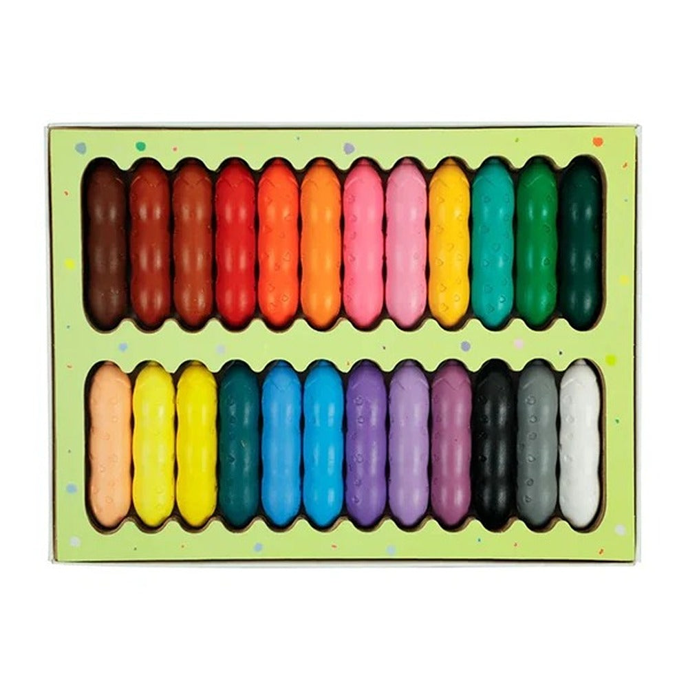 Haku Yoka Happy Pea Pod 24 Colori Pastelli Con Cera D'Api
