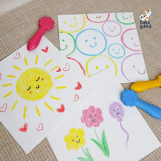 Haku Yoka Smile Crayons 12 Colori Pastelli Con Cera D'Api