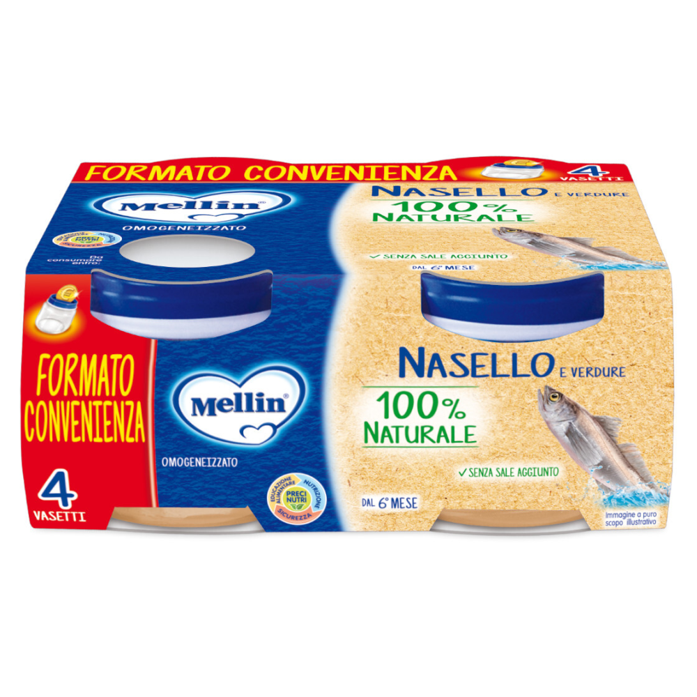 Mellin Omogeneizzato Nasello 4x80 gr