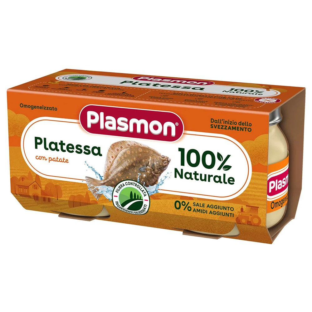Plasmon Omogeneizzato Pesce Platessa E Patate 2x80gr