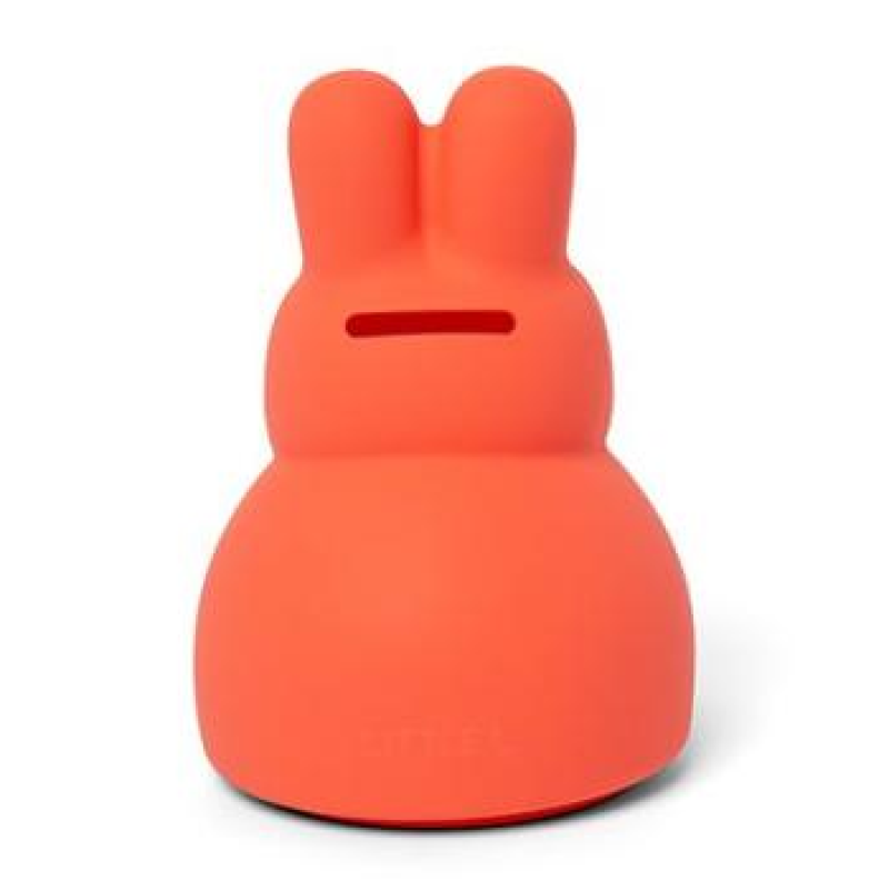 Little L Salvadanaio A Forma Di Coniglietto In Silicone Corallo