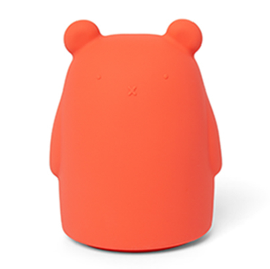 Little L Salvadanaio A Forma Di Orsetto In Silicone Corallo