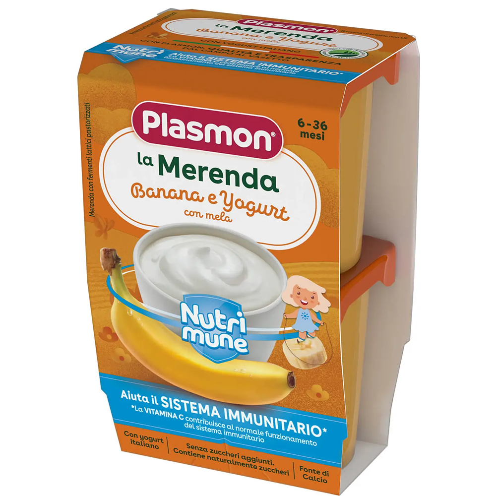 Plasmon La Merenda Nutrimune Banana E Yogurt 2x120 gr