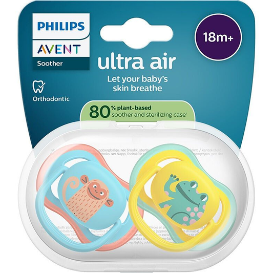 Philips Avent Ultra Succhietti Ortodontici Scimmia E Ranocchio 18+ Mesi 2 Pezzi