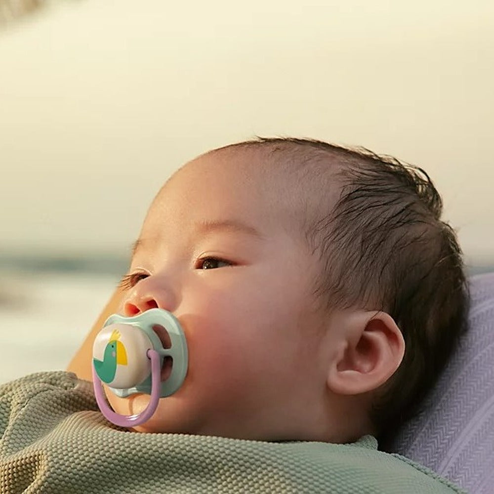 Philips Avent Ultra Air Succhietti Ortodontici Uccellino E Fragola 0-6 Mesi 2 Pezzi