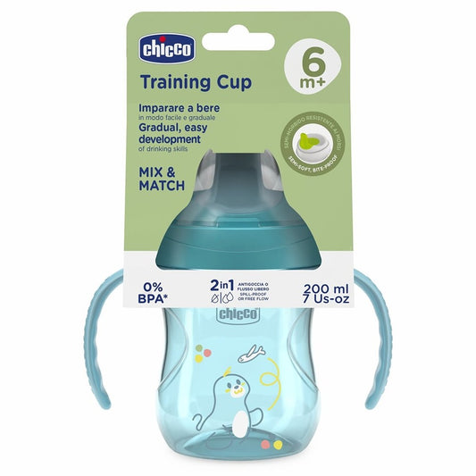 Chicco Tazza Training Antigoccia Con Manici Removibili Azzurra 6+ Mesi