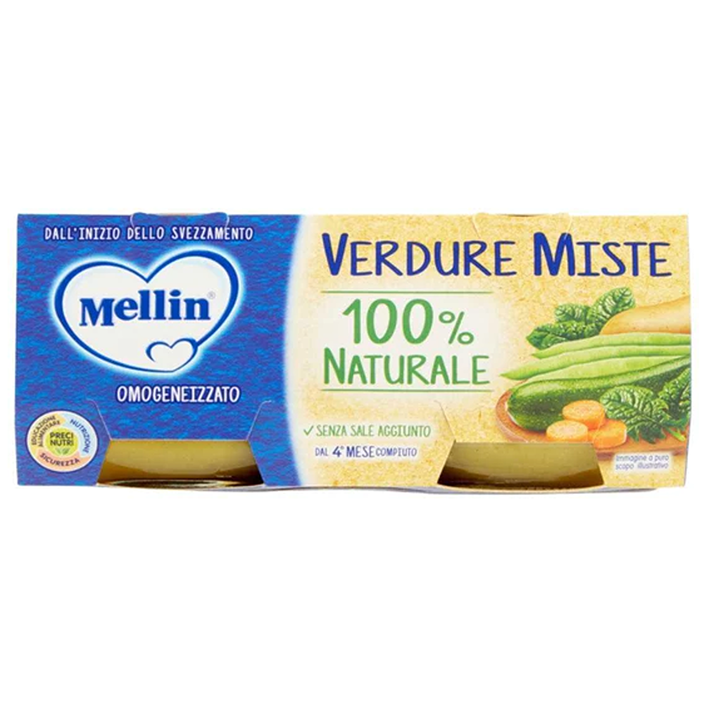 Mellin Omogeneizzato Verdure Miste 2x80 gr