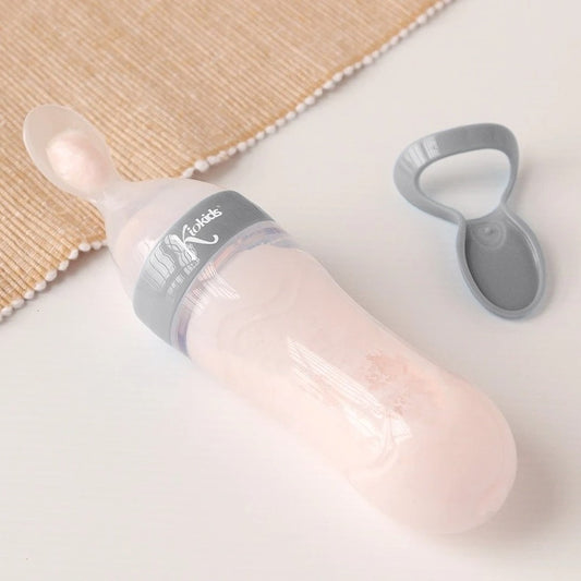 Kiokids Cucchiaio Dosatore In Silicone Grigio