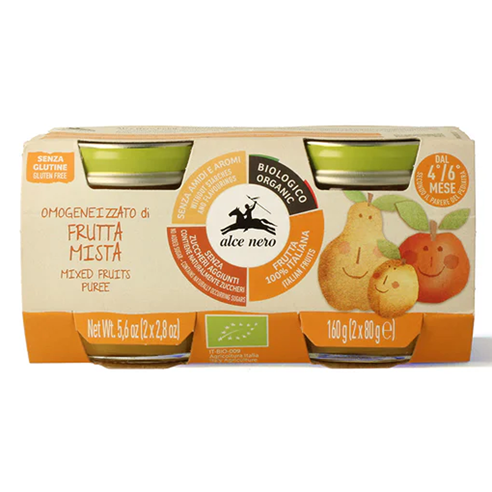 Alce Nero Omogeneizzato Di Frutta Mista Biologico