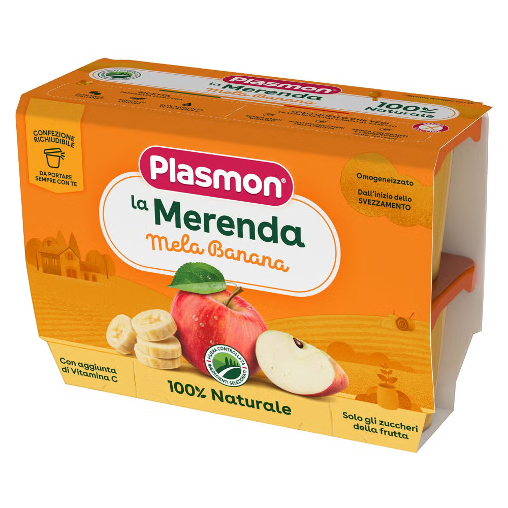 Plasmon Omogeneizzato Sapori di Natura Mela E Banana 4x100 gr