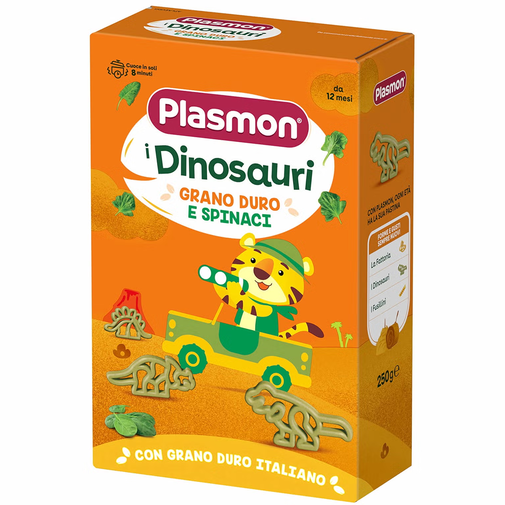 Plasmon Pastina Dinosauri di Grano Duro E Spinaci 250 gr