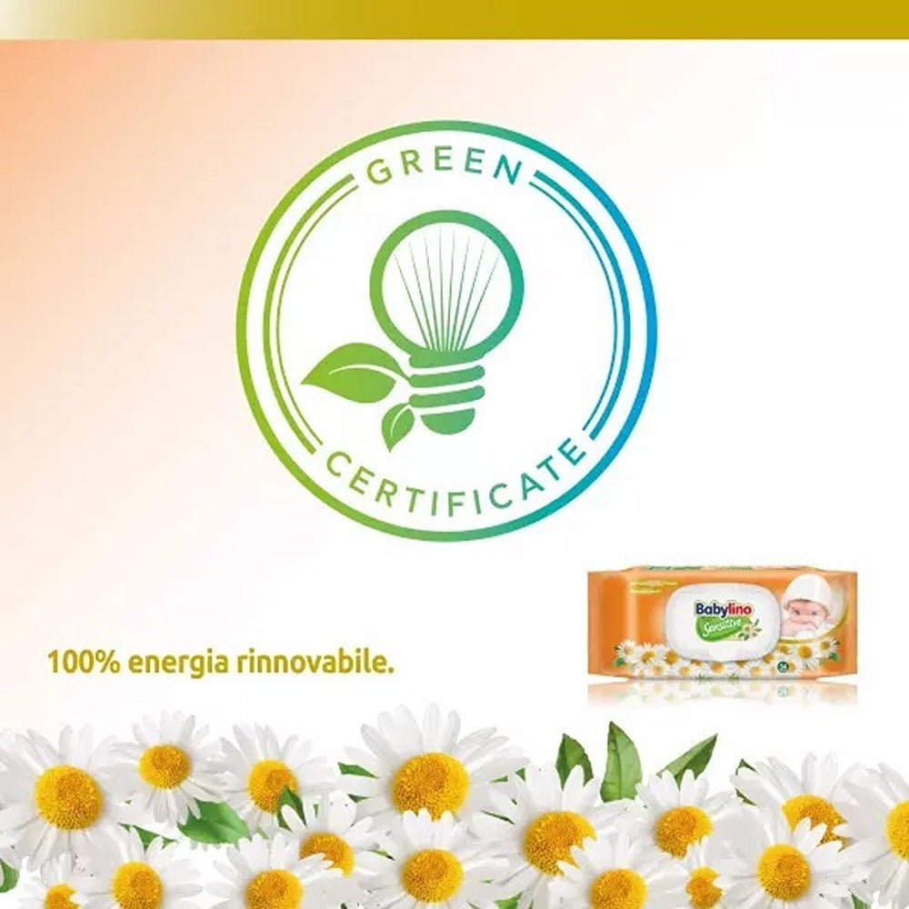 Babylino Sensitive Salviettine Alla Camomilla 98% Naturale 54 Pezzi
