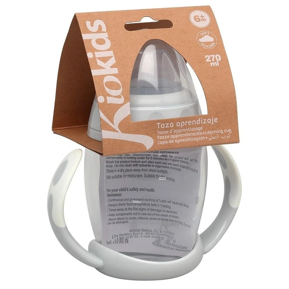 Kiokids Tazza Apprendimento Grigio 270 ml