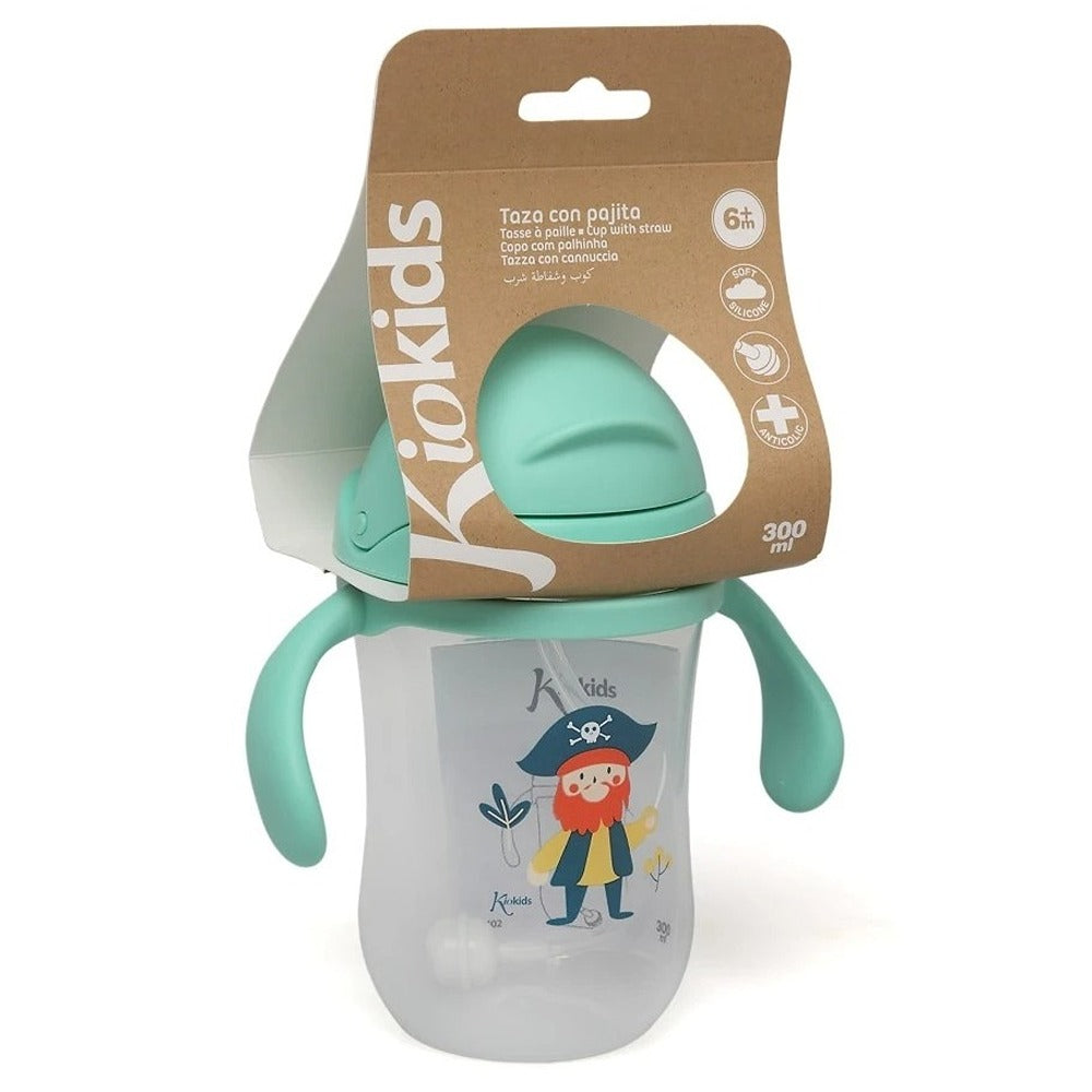 Kiokids Tazza Di Apprendimento Con Manici Verde 300 ml