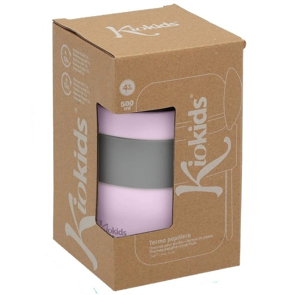 Kiokids Termos in Acciaio Per Pappe Con Cucchiaio Lavanda 500 ml
