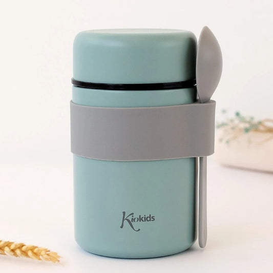 Kiokids Termos in Acciaio Per Pappe Con Cucchiaio Salvia 500 ml