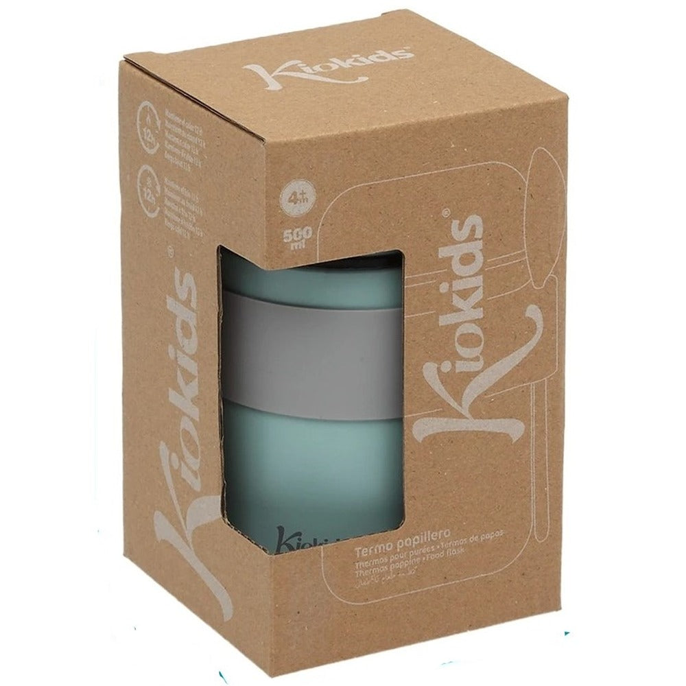 Kiokids Termos in Acciaio Per Pappe Con Cucchiaio Salvia 500 ml