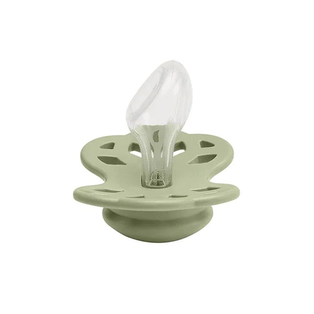Bibs Infinity Set 2 Ciucci Tettarella Anatomica In Silicone Ipoallergenica Avorio E Salvia 6-18 Mesi