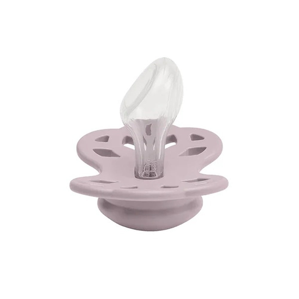 Bibs Infinity Set 2 Ciucci Tettarella Anatomica In Silicone Ipoallergenica Blossom E Dusky Lilac 6-18 Mesi