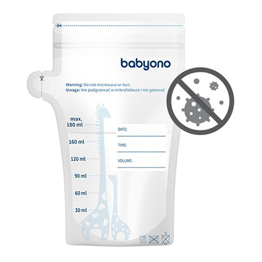 Babyono Sacchetti Per La Conservazione Del Latte Materno 180 ml 30 Pezzi